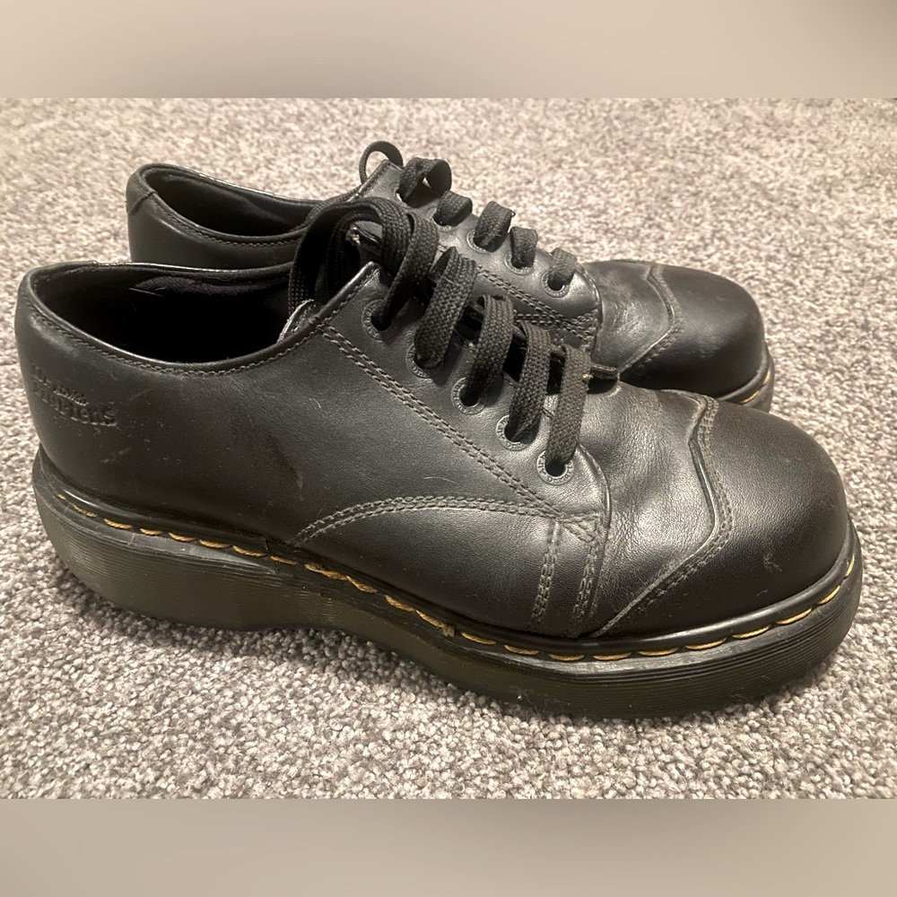 Black Leather 5 eye Doc Dr Martin 8651 Casual 1990s Y2K Oxfords Boots Shoes